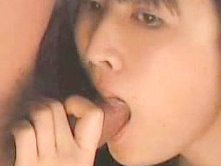 Fucking a Jap whore with deep throat on a big dick